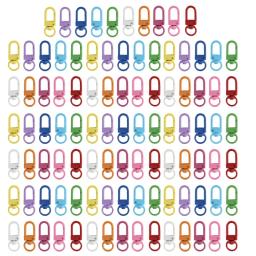 Pacote 100 fechos lagosta coloridos giratórios, ganchos para chaveiro, cor aleatória, fecho mosquetão, gancho para chaveiro - Image 1
