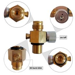 Ligar e desligar a válvula para Airsoft cilindro tanque, conector Sodastream, CO2 cilindro interruptor com 5/8 "-18UNF ou M18 * 1.5 rosca de entrada - Image 3