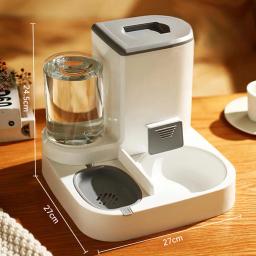 Alimentador automático para animais de estimação, 2-em-1, bebedouro, distribuidor de água, tigela de comida, alimentadores automáticos, suprimentos para cães e gatos - Image 4