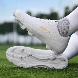 Botas de futebol antiescorregadias de cano baixo para homens, tênis de futebol juvenil, chuteiras de treinamento profissional, espigões longos, resistentes - Image 4