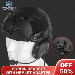 SORDIN Headset WADSN Tactical Capacete Fone De Ouvido Com Microfone Suporte Rápido Adaptativo Cancelamento De Ruído Caça Tiro Headphone - Image 1