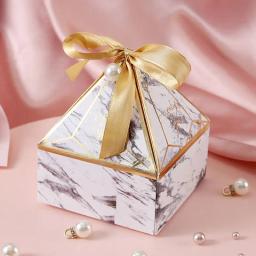 (10 peças/lote) rosa gem torre bronzeamento caixa de doces presentes de casamento para convidados festa de aniversário decoração embalagem abastecimento do evento b015 - Image 3