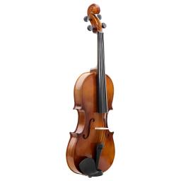 Solid Wood violino acústico Kit, violino brilhante, instrumento de cordas, arco e caso, cor natural, 4/4, 1/4" - Image 5