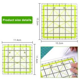 Réguas Quilter acrílico para cortar tecido, Régua costura transparente, Patchwork quadrado, Quilting, Quilting, 4.5 ", 6" - Image 2