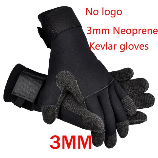 Luvas de Mergulho Kevlar Premium: Proteção Anticorte e Antipunção para Caça e Mergulho em 3mm e 5mm