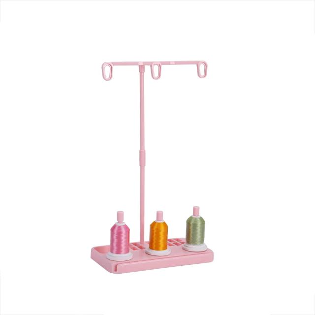 Suporte de Linha de Bordado com Três Carretéis para Costura Doméstica - Rack Acolchoado e Acessórios DIY em Quatro Cores
