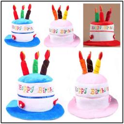 Bonés de aniversário para crianças e adultos, chapéu com velas de bolo, design de festa de aniversário, acessórios, produtos, decoração de natal e halloween - Image 1