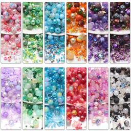 Contas de vidro estilo misto para fazer jóias, contas coloridas para pulseira e colar, suprimentos DIY artesanais, 12 cores, 50g por saco - Image 1