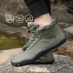 Botas de trekking altas para homens e mulheres, tênis antiderrapantes, botas de escalada resistentes ao desgaste ao ar livre, trekking descalço, botas de inverno - Image 2