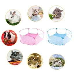 Cerca do animal de estimação portátil dobrável respirável gaiola cercadinho para gatinho hamster ouriço pequenos animais coelho cobaia à prova dwaterproof água esteira - Image 2