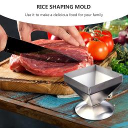 Molde moldes de carne bolo arroz sushi metal molde pirâmide aço inoxidável anéis anel onigiri cozinha ferramenta shaper moldar forma - Image 5