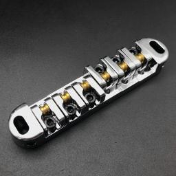 Rolo sela tune-o-matic ponte de guitarra com 2 pinos para lp guitarra elétrica peças acessórios prata preto - Image 2