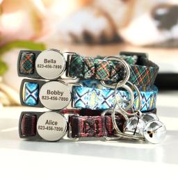 Coleira de nylon personalizada com sino para animais de estimação, coleiras anti-perdidas, colar personalizado, coleiras de cachorro e gato, presente para cães e gatos pequenos - Image 2