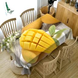 3d toalha de mesa vermelho cereja fruta impresso toalha de mesa dustproof decoração acessórios antifouling retangular toalha de mesa - Image 3