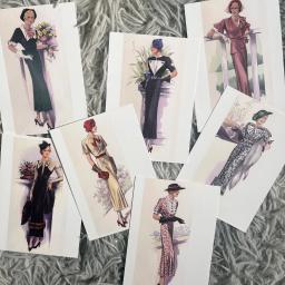 JaiIman Vintage Art Girl Card Set, Perfeito para Jornal Suprimentos, Artes Artesanato, Scrapbooking Suprimentos, 42 Peças, 12 Cartões, 30 Adesivos - Image 1