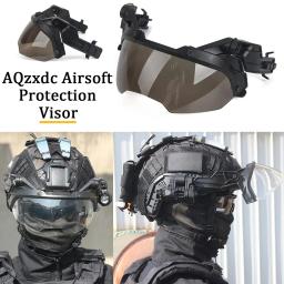 Capacete de jogo de paintball com viseira Flashlight piscando tampa de capacete de luz para Airsoft Shooting War Jogos de Jogos Adereços de filme - Image 5