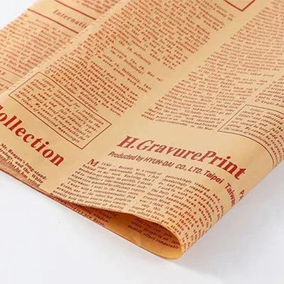 Papel de Embrulho Artesanal Retrô: 20 Folhas de 50x70 cm em Papel Kraft com Estampa de Jornal Inglês para Presentes DIY