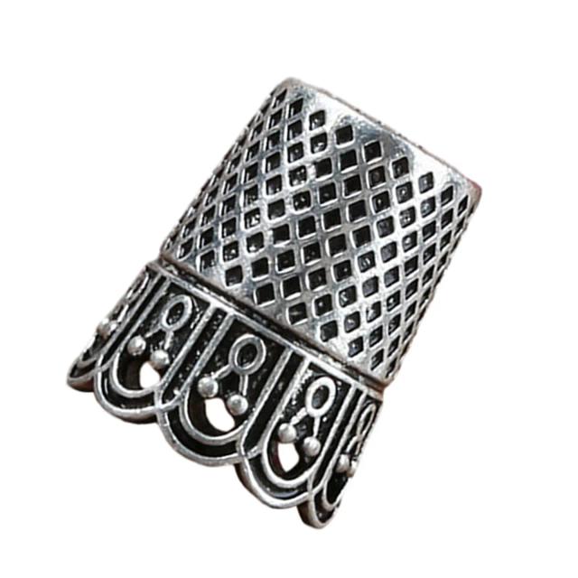 Dedal de metal vintage para bordado e quilting - Ferramenta essencial para artesanato e DIY