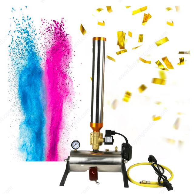 Máquina de Confete e Streamers com Tiro Remoto para Festas, Casamentos e Eventos em Estádios com Efeito de Ventilador