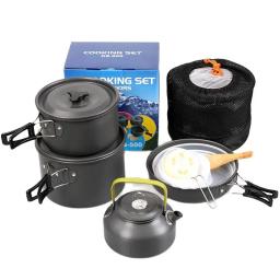 Outdoor Camping cozinhar Set, pote antiaderente, DS500, DS508, 3-5 pessoa panelas - Image 1