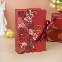 10 pçs criativo livro forma caixa de presente de casamento para convidados papel doces chocolate sobremesa caixas de embalagem chá de bebê presente de aniversário - Image 6