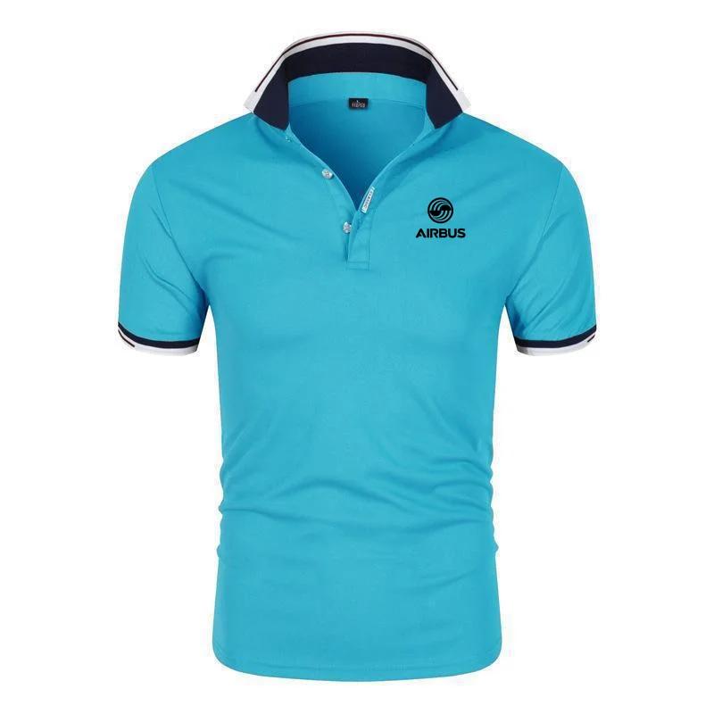Camisas polo masculina e feminina, Pilotos de Avião, Camisa Lazer, Estampa Airbus, Verão - Image 1