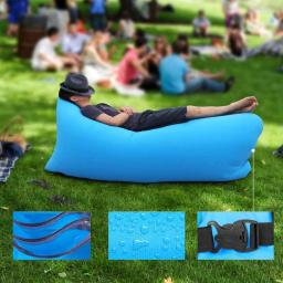 1 pçs ar preguiçoso sofá inflável saco portátil acampamento sofá colchão festival de música reclinável inflável preguiçoso sofá com bolsa, porta - Image 3