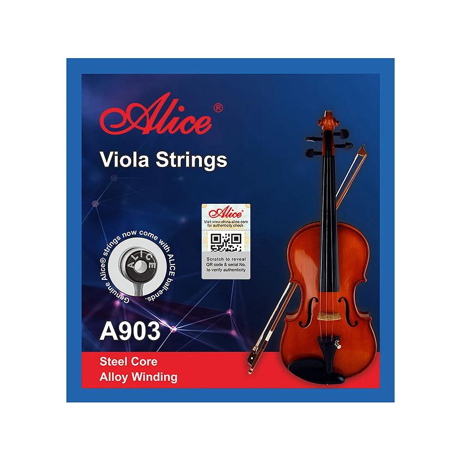 Alice-Núcleo de Aço Liga Winding Set, Alice A903, Cordas Viola, Violas Prática, Aprender Usando, Viola Acessórios, 16 in - Image 5