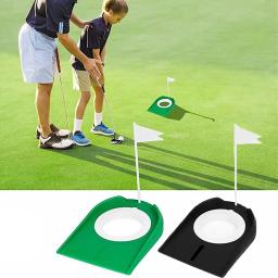 Novo mini placa de colocação de golfe com buraco bandeira interior ao ar livre portátil golfe colocando ajuda treinamento prática casa quintal ferramenta golfe - Image 1