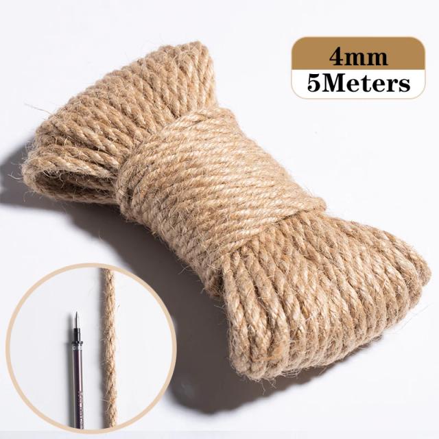 Corda de Cânhamo Vintage para Artesanato e Decoração de Casamentos - Disponível em Diversos Diâmetros 1 a 10mm