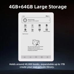 Leitor de e-books Bigme B6, tela e-ink preto e branco de 6 polegadas, leitor de e-books com tela HD de 300PPI, sistema operacional Android 14, 4+64GB, leitor de e-books com sensação de papel. - Image 3