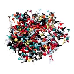 Rodada Mini Brads Prendedores de Papel, Multicolor Handmade Metal Embellishment, Stamping Toy, Scrapbook Suprimentos, Acessórios, 200Pcs - Image 4