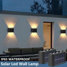 Impermeável Solar Powered Lâmpada de Parede, Up and Down Light, Iluminar, Casa, Jardim, Quintal Decoração, Exterior, Sunlights - Image 1