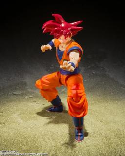 Em estoque 100% original bandai s.h. figuarts shf super saiyan deus vermelho son goku figura de ação brinquedo modelo presente - Image 4
