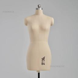 Manequins femininos para design de roupas, manequins profissionais de modelagem de busto e costura com suporte, base de metal, podem ser fixados d - Image 5