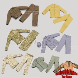 Jaqueta e calça de soldado masculino, traje blindado camuflado na selva, uniforme tático Sniper militar roupas de combate para 12 "Dolls, 1/6 - Image 1