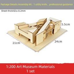 Blocos De Construção Em Miniatura Pré-fabricados, Conjunto De Construção De Madeira, Kit Modelo De Montagem, Material De Arquitetura, Casa, Maquete, 1/100, 1/200 - Image 5