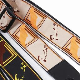 Correia de couro ajustável com bordado, acessórios para guitarra, folk acústico elétrico, moda, 3 cores - Image 6