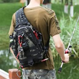 Mochila de pesca impermeável para homens, mochila multifuncional, bolsa de ombro de escalada, mochila tática ao ar livre, conveniente - Image 4
