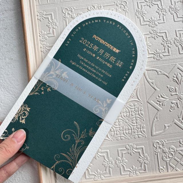 Calendário de Papel Cor Água 100% Algodão para Pintura DIY - 12 Pcs de 300g em Tamanhos Fino e Médio, Arte Bonita para 2025
