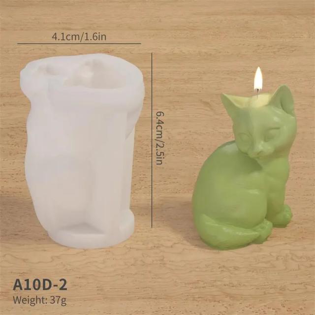 Moldes de Silicone para Cães e Gatos: Aromaterapia DIY, Gesso, Sabão, Velas e Resina para Artesanato e Decoração de Casa