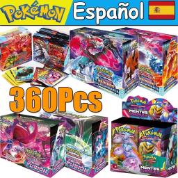 Novo espanhol pokemoned cartões inglês francês coroa zenith prata tempest perdido origem estrelas brilhantes carte pokémon coleção brinquedos - Image 1