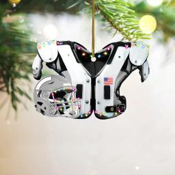 Acrílico Plano Retrovisor Carro Pingente, Futebol Americano, Equipamento De Futebol, Pendurado Ornamentos, Artesanato para Árvore De Natal, DIY, 2D - Image 4