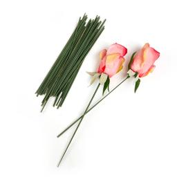 Flores Artificiais Pólo Ferro Fio De Seda Rosas Folha, DIY Grinalda Presentes, Artesanato Scrapbooking, Plantas Falsas, Decoração De Casa Do Casamento, 50Pcs - Image 6