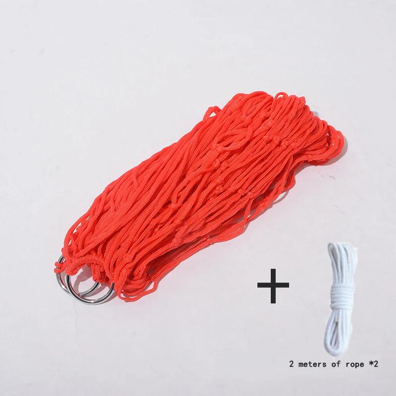 Único Nylon Net Swing Hammock, Cama de dormir pendurada, Cadeira leve, Qualidade Premium, Viagem, Camping, Jardim - Image 1