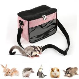 Portátil pequeno animal de estimação parrot transportadora pássaro viagem gaiola porquinho da índia saco hamster rato esquilo açúcar planador coelho para animais de pouco peso - Image 1