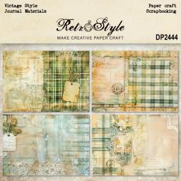 Pacote de cartões Panalisa Craft, Scrapbooking estilo vintage, papel modelado, peso leve, Scrapbooking extravagante, Tamanho A5, 8 folhas - Image 3