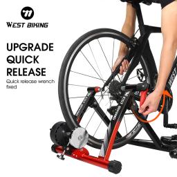 West biking bicicleta trainer suporte de exercício de bicicleta interior com roda de redução de ruído suporte estacionário magnético para 24-28 polegadas - Image 1