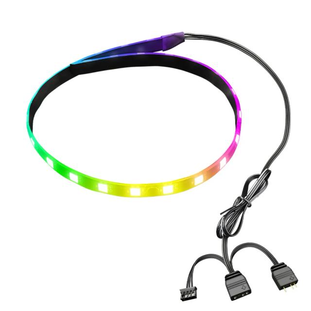 Barra de Luz LED RGB para Desktop, Acessório Decorativo ARGB de 40cm com Conexão SATA 3Pin