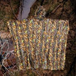 Terno ghillie com folhas 3d, capa de chuva poncho da floresta, terno camuflado de caça, roupas de capa camuflada, para fotografia de animais de pássaros - Image 3